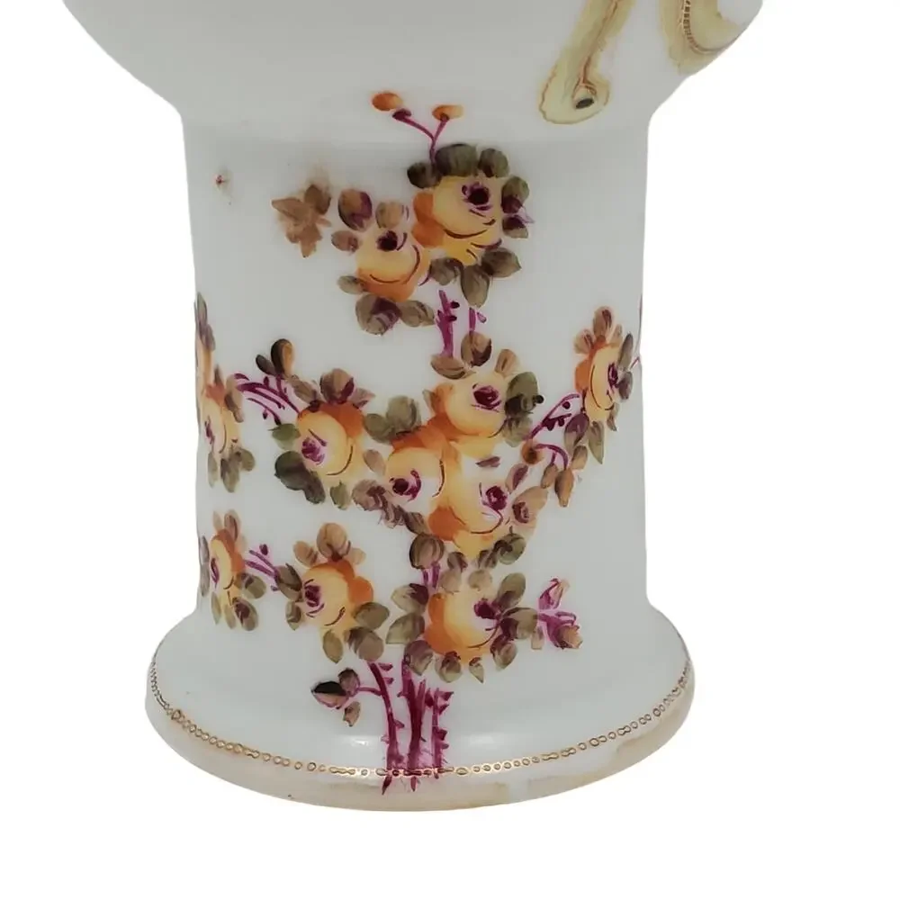 Nippon Noritake Double Handled Hand Painted Floral Gold Encrusted Vase Antique
